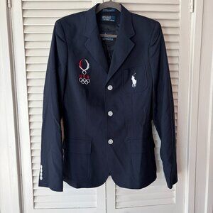 NWOT Polo Ralph Lauren women's Olympics 2008 blazer navy blue 8T USA 8 tall